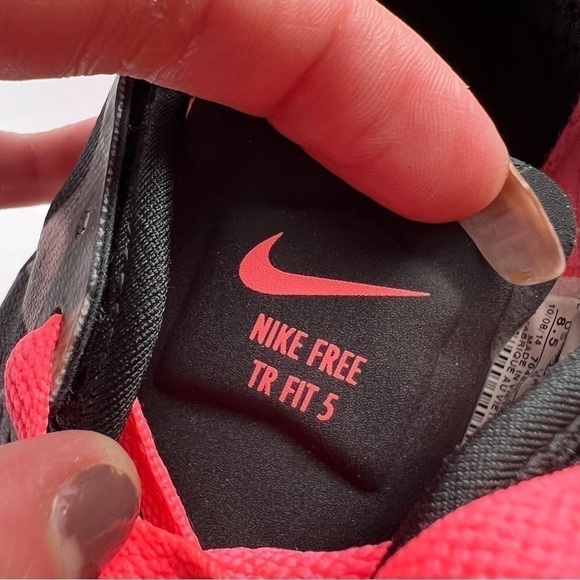 Nike Free 5.0 TR Fit 5 Print Black/White-Lava Glow womens size 8.5 - Picture 8 of 12